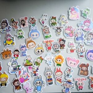 80-Pack Labubu Collector Stickers POP MART DIY & Customization Lot